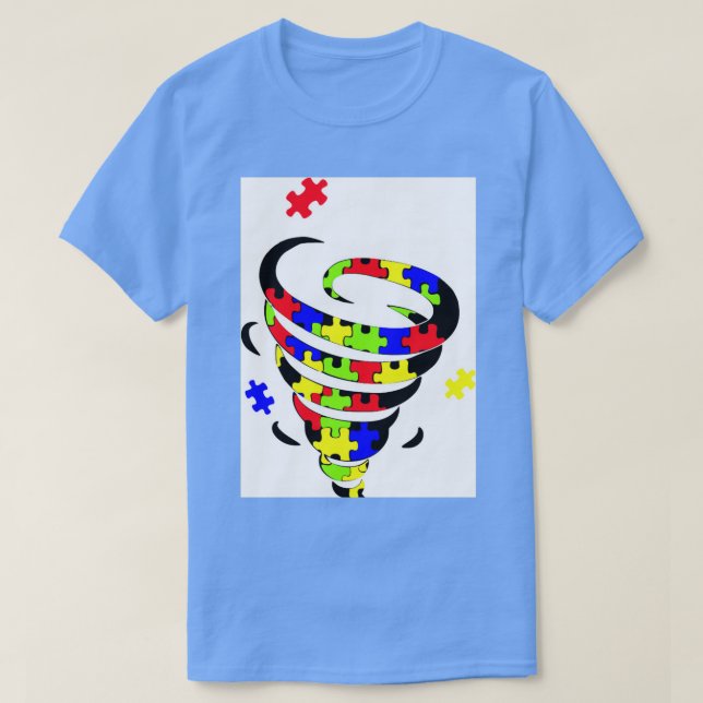 Camiseta Autism Neck Gaiter Autism Tornado (Frente do Design)