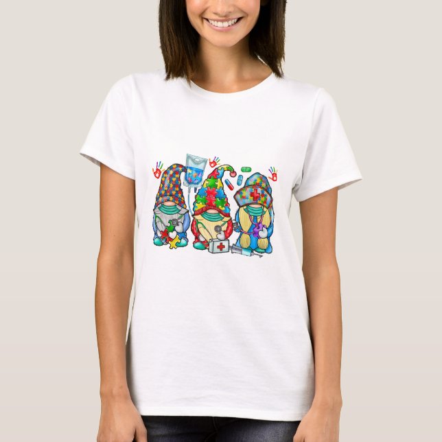 Camiseta Autism Nurse Gnomo (Frente)