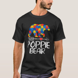 Camiseta Autism Poppie Bear Autista Suporte Autismo Awarene