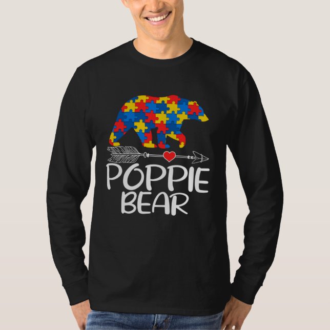 Camiseta Autism Poppie Bear Autistic Support Autism Awarene (Frente)