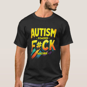 Camiseta Autism Powered F Ck Machine Retro Health Roupa M