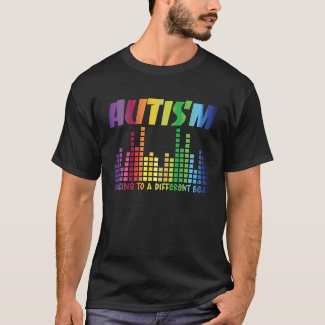 Camiseta Autism Puzzle Autism Awareness Dancing To A Differ (Frente)