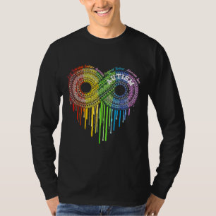 Camiseta Autism Rainbow Infinity Symbol Asd Awareness 4