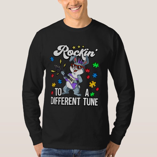 Camiseta Autism Rockin To A Different Tune (Frente)