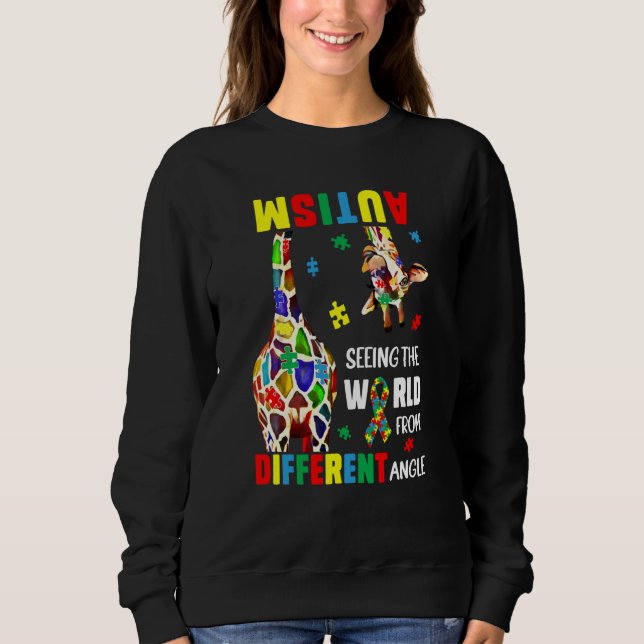 Camiseta Autism Seeing The World From Different Angle Giraf (Frente)