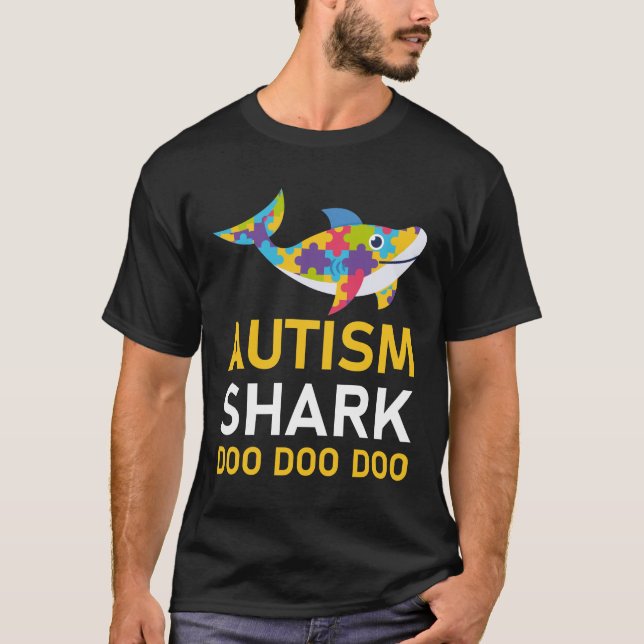 Camiseta Autism Shark doo doo (Frente)