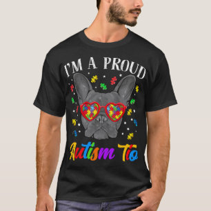 Camiseta Autism Tio French Buldogue Dog Quebra-cabeça Gles
