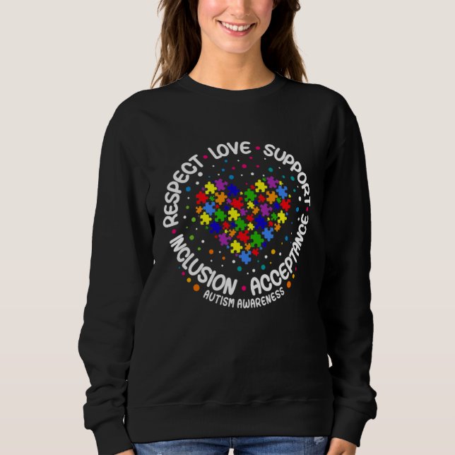 Camiseta Autism  Women Men Respect Love Support Autism Awar (Frente)