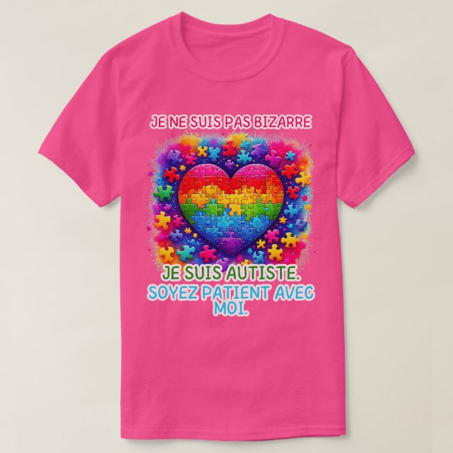 Camiseta Autisme Enfant Je ne suis pas bizarre Autiste Humo (Frente do Design)