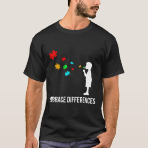 Camiseta Autismo-Abrace Diferenças -Apoie a Conscientização