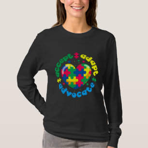 Camiseta Autismo Accept Adaptar Advocate