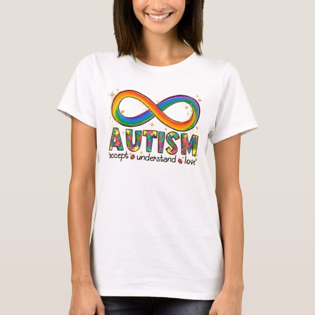 Camiseta Autismo Accept, Love, Entenda (Frente)