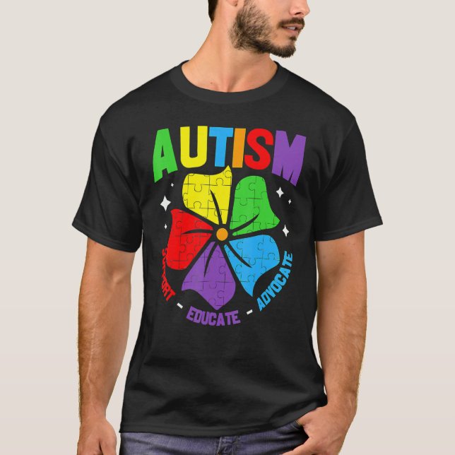 Camiseta Autismo Aconselhamento Suporte A Crianças Autismo  (Frente)