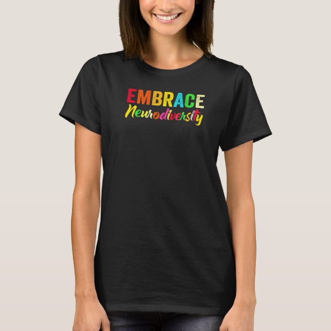 Camiseta Autismo Adhd Abraça Neurodiversidade (Frente)