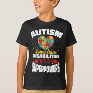 Camiseta Autismo Alguns Têm Deficiência Eu Tenho Superpoder