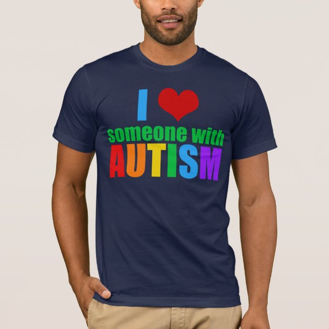 Camiseta Autismo Ama Família Arco-Íris Suporte Correto (Frente)