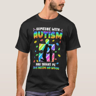 Camiseta Autismo Amor Não Precisa De Palavras Com Alguém En