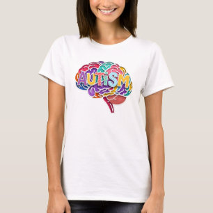 Camiseta Autismo Arco Arco-Íris Neurodiversificado Tipograf