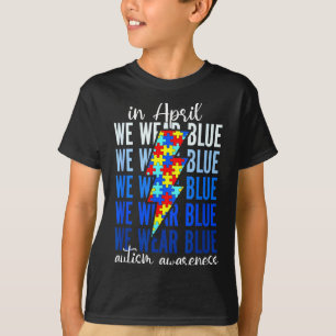 Camiseta Autismo Arco-íris Em Abril Usamos Azul Conscientiz