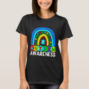 Camiseta Autismo Arco-Íris Engraçado Autismo Consciência Mê