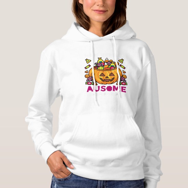 Camiseta Autismo ASD Sensibilização Halloween Truque Não Ve (Frente)
