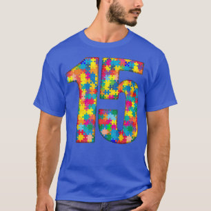 Camiseta Autismo Autismo De Autismo De Aniversário Com 15 A