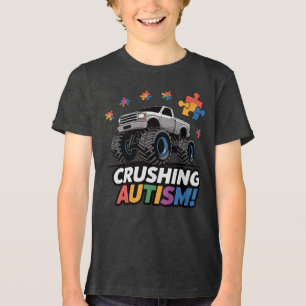 Camiseta Autismo Autismo Monstro Caminhão Autista