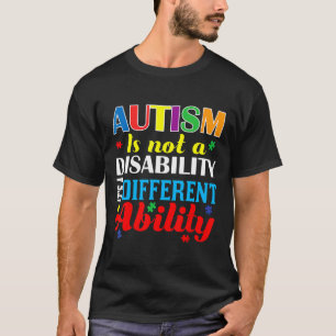 Camiseta Autismo-Autismo Não É Uma Deficiência É Diferente
