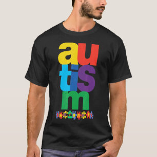 Camiseta Autismo-Autismo Pense Fora da Caixa Abrace Difere