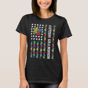 Camiseta Autismo Avô-Americano Sinalizador Autismo Sensibil