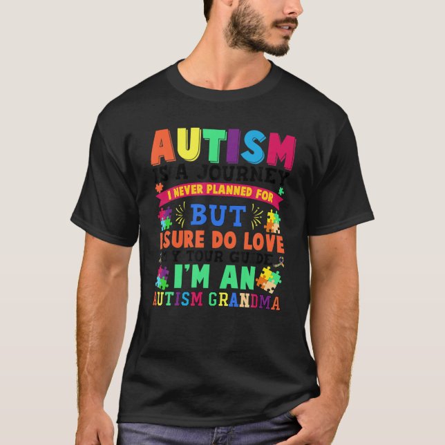 Camiseta Autismo Avó Autismo Sensibilização Autismo Autismo (Frente)