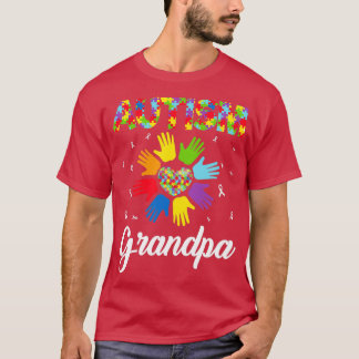 Camiseta Autismo Avô Engraçado Amor Autismo Coração Sensibi