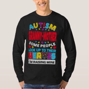 Camiseta Autismo Avó Pessoas Mãe Olham Para Os Heróis