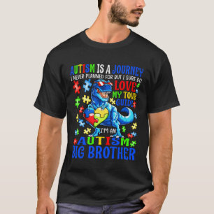 Camiseta Autismo Big Brother Journey Cita Consciência do Au