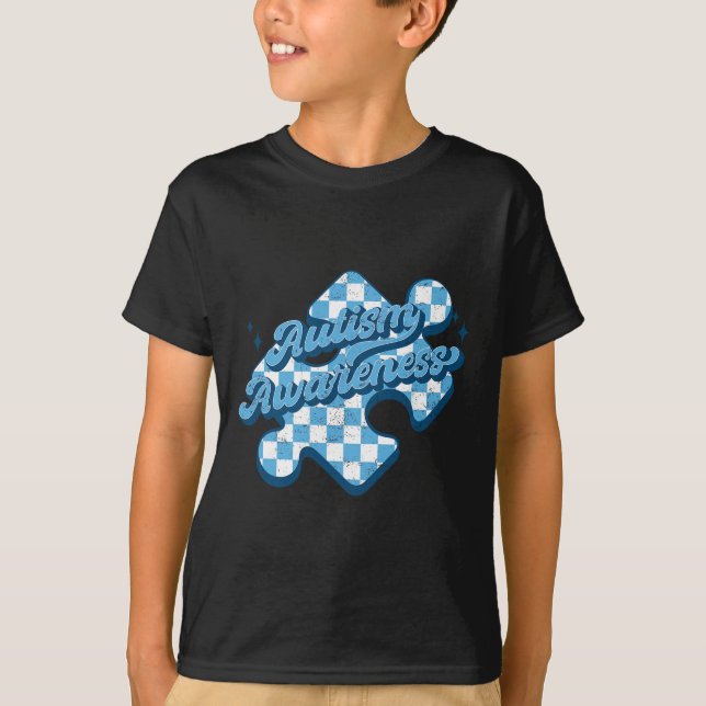 Camiseta Autismo bonito Quebra-cabeça de consciência Autism (Frente)
