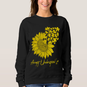 Camiseta Autismo Bonito Quebra-cabeça de Girassol Orgulho A
