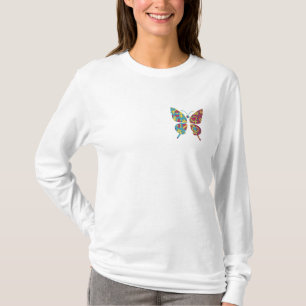 Camiseta Autismo Borboleta Conscientização do Autismo	