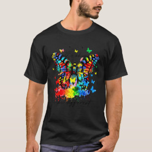 Camiseta Autismo Borboleta Está Tudo Bem Ser Diferente Auti