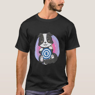 Camiseta Autismo Border Collie Peça de Quebra-cabeça Cão de