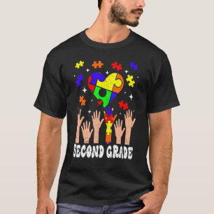Camiseta Autismo Cardíaco De Grau segundo Bonito Sensibiliz