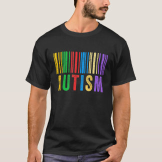 Camiseta Autismo Código de Barras Conscientização sobre Aut
