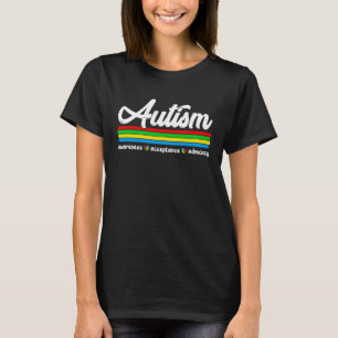 Camiseta Autismo Consciência Aceitação Autismo Aconselhamen
