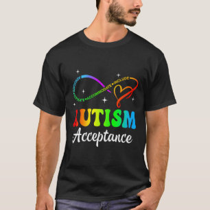 Camiseta Autismo Consciência Aceitação Infinidade Símbolo H