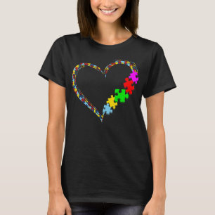 Camiseta Autismo Consciência Amor Quebra-cabeça Coração