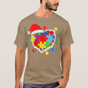 Camiseta Autismo Consciência Amor Quebra-cabeça de Coração
