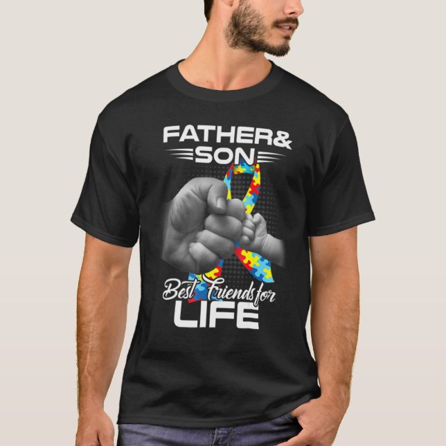 Camiseta Autismo Consciência Autismo Mãe Pai Sua Luta É Min (Frente)
