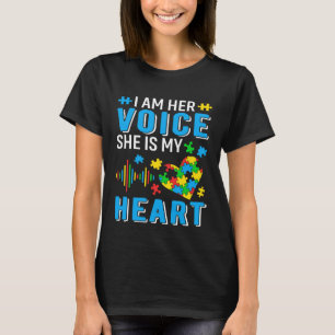 Camiseta Autismo Consciência Autismo Pai Eu sou sua voz Ela