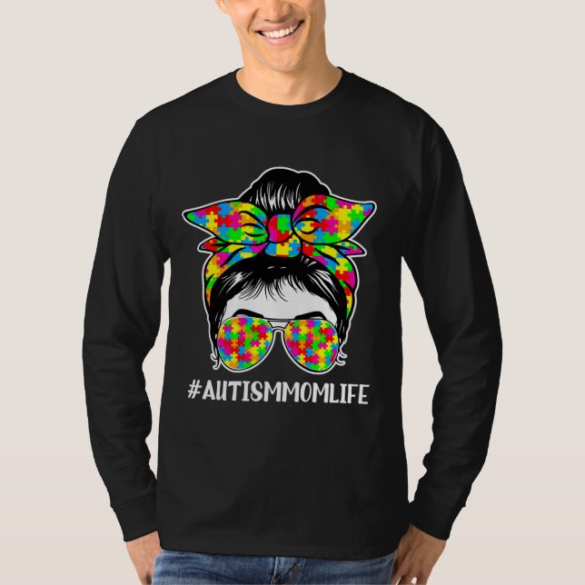 Camiseta Autismo Consciência Citação Autismo Mãe Vida Mensa (Frente)