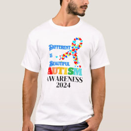 Camiseta Autismo Consciência Diferente é Bonita