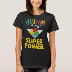 Camiseta Autismo Consciência É Minha Superpotência Crianças